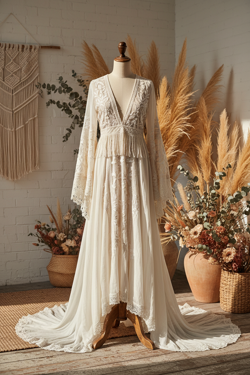 Comment choisir sa robe de mariée bohème : Guide complet