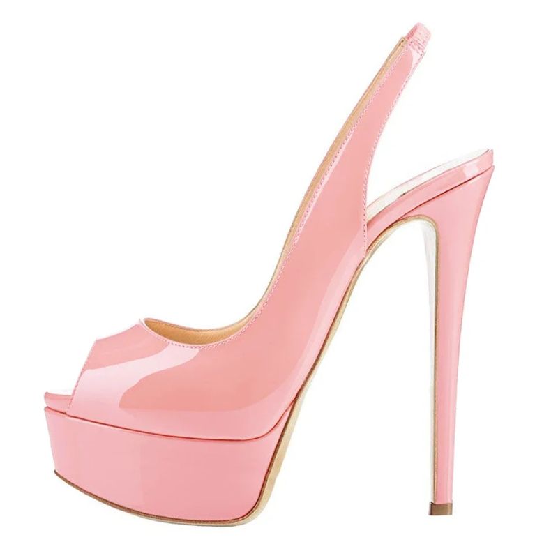 Sandales Femme Plateforme À Talons Fins Design Glamour