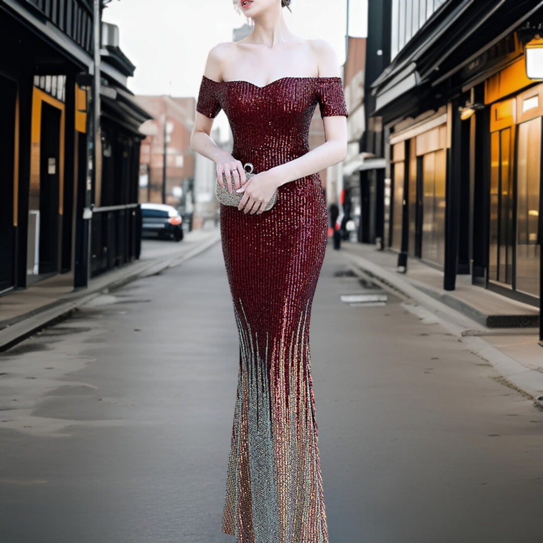 Adriana - Robe de soirée élégante sans épaule