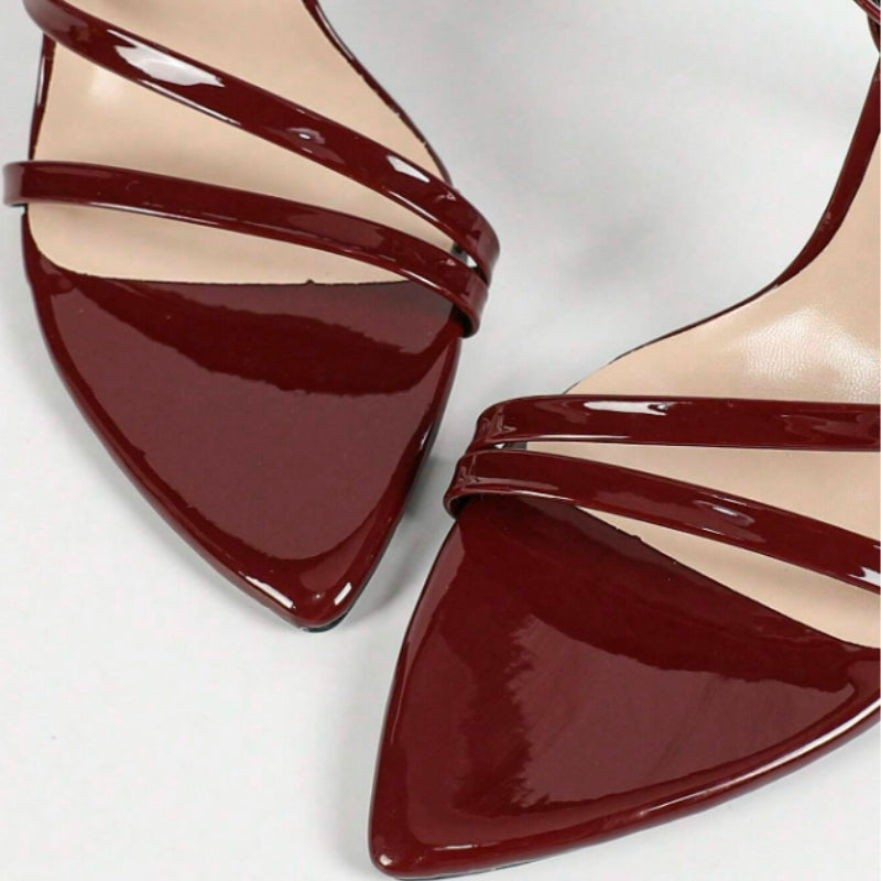 Sandales à Talons Hauts en Cuir Verni