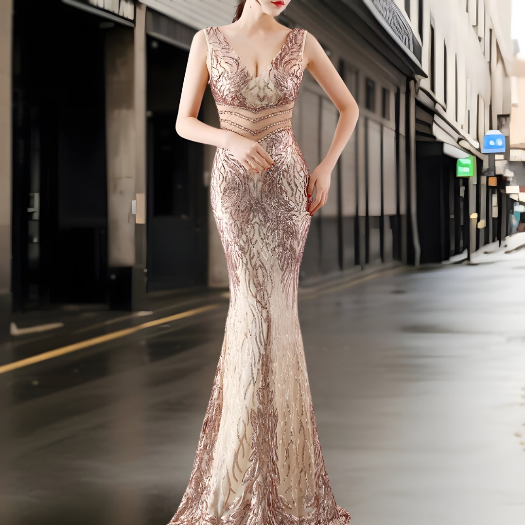 Lilliana – Luxuriöses Abendkleid mit Pailletten