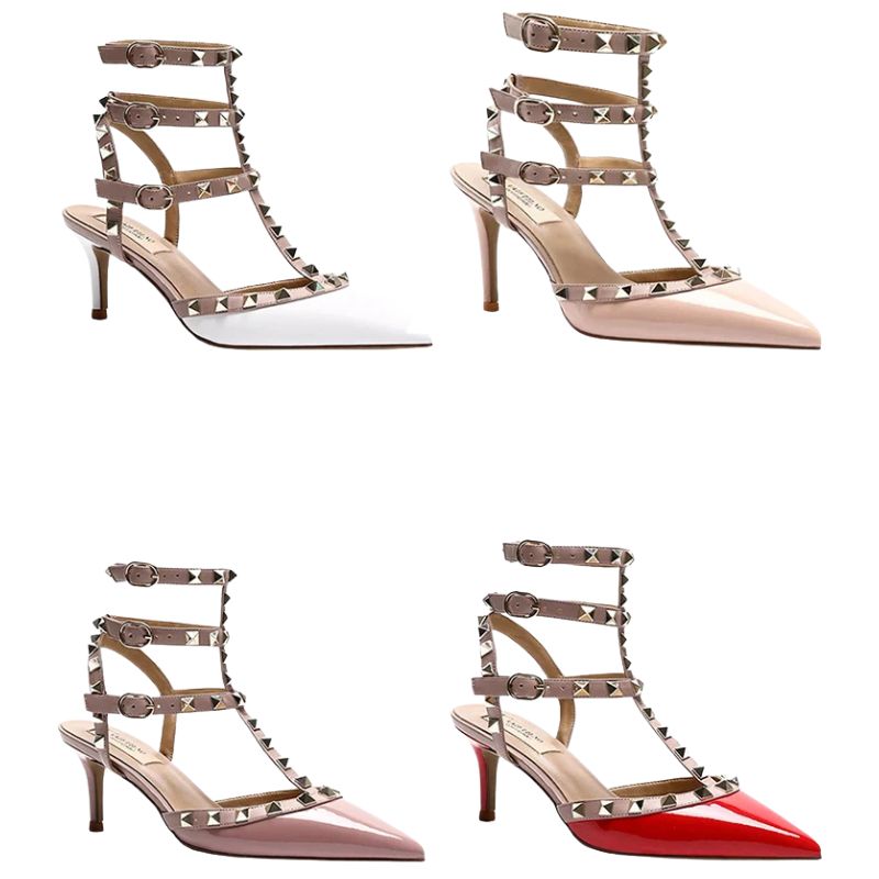 Sandales À Talons Aiguilles Avec Clous Métal Style Punk Chic