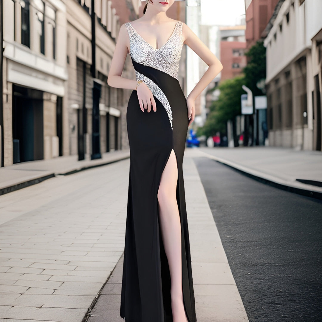 Liv – Glamouröses Pailletten-Abendkleid