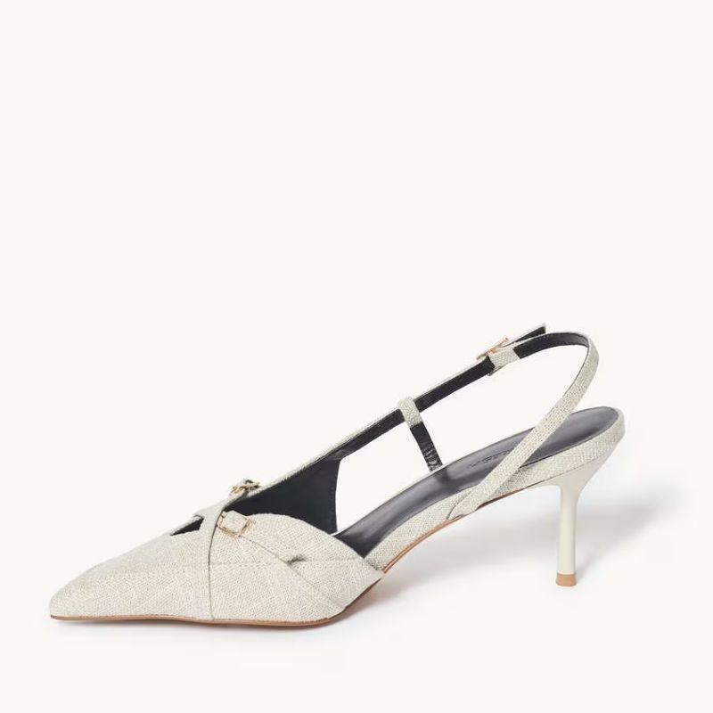 Sandales à Talons Pointus avec Fermeture à Sangle