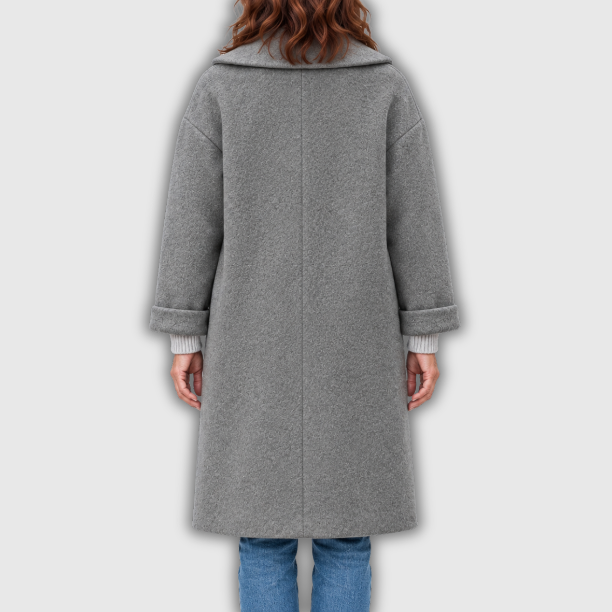 Maude | Manteau Long à Capuche en Laine Mélangée