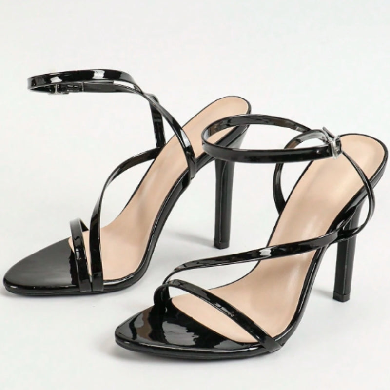 Sandales à Talons Hauts en Cuir Verni