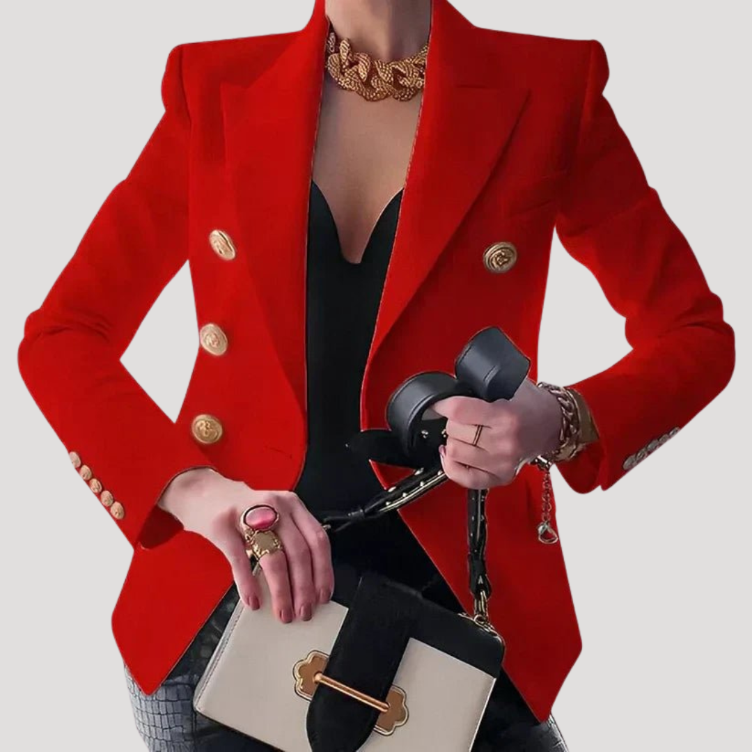 Blazer Femme Chic Boutons Dorés