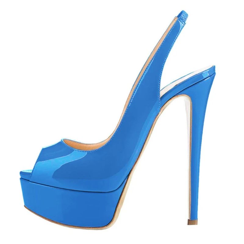 Sandales Femme Plateforme À Talons Fins Design Glamour