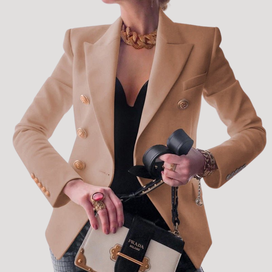 Blazer Femme Chic Boutons Dorés