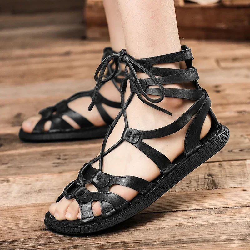 Sandales Romaines en Cuir Pour Homme