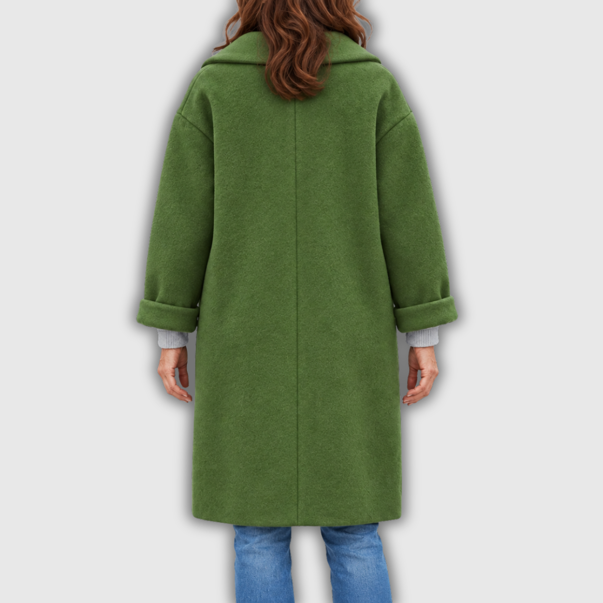 Maude | Manteau Long à Capuche en Laine Mélangée