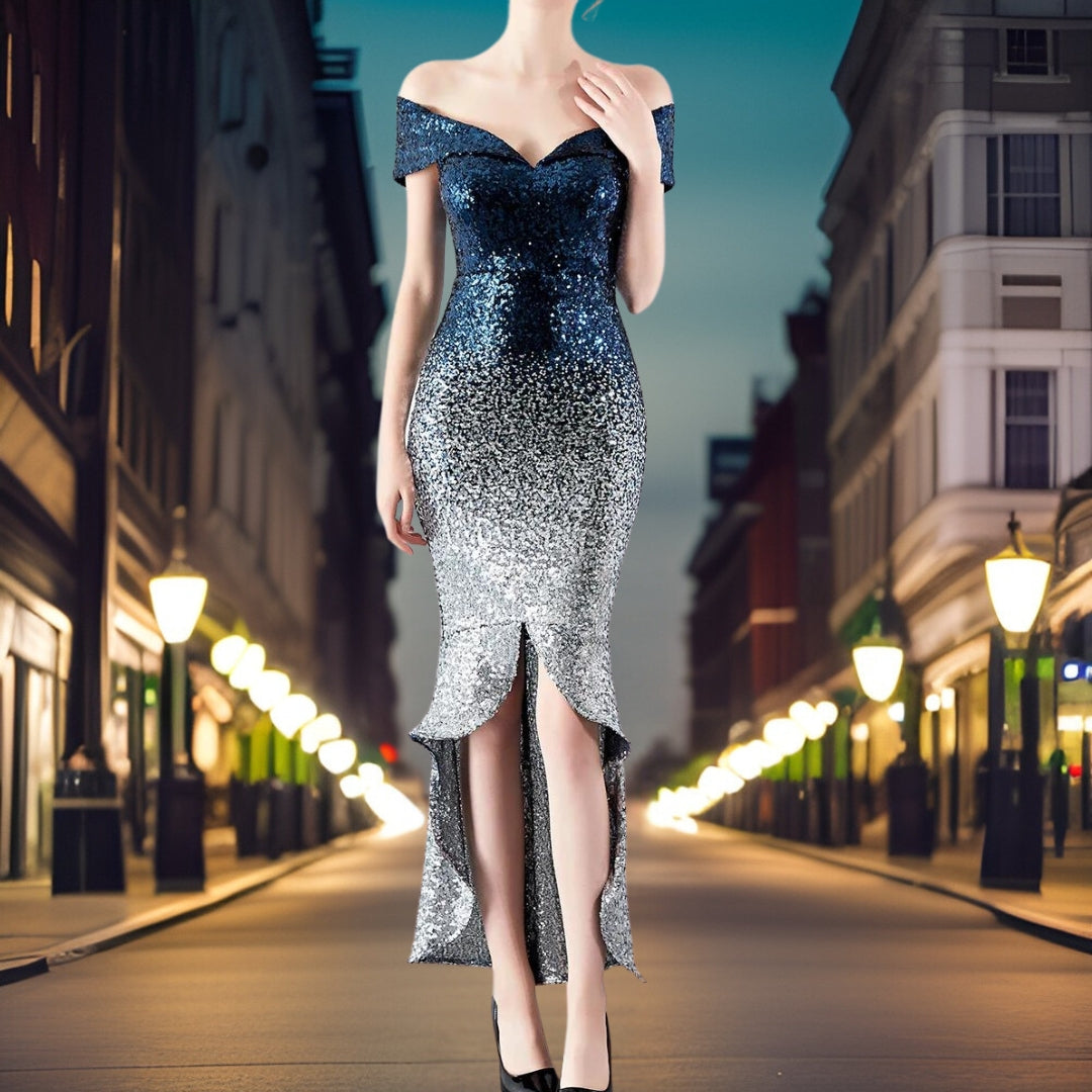 Faith - Fashionable Sequin Evening Dress