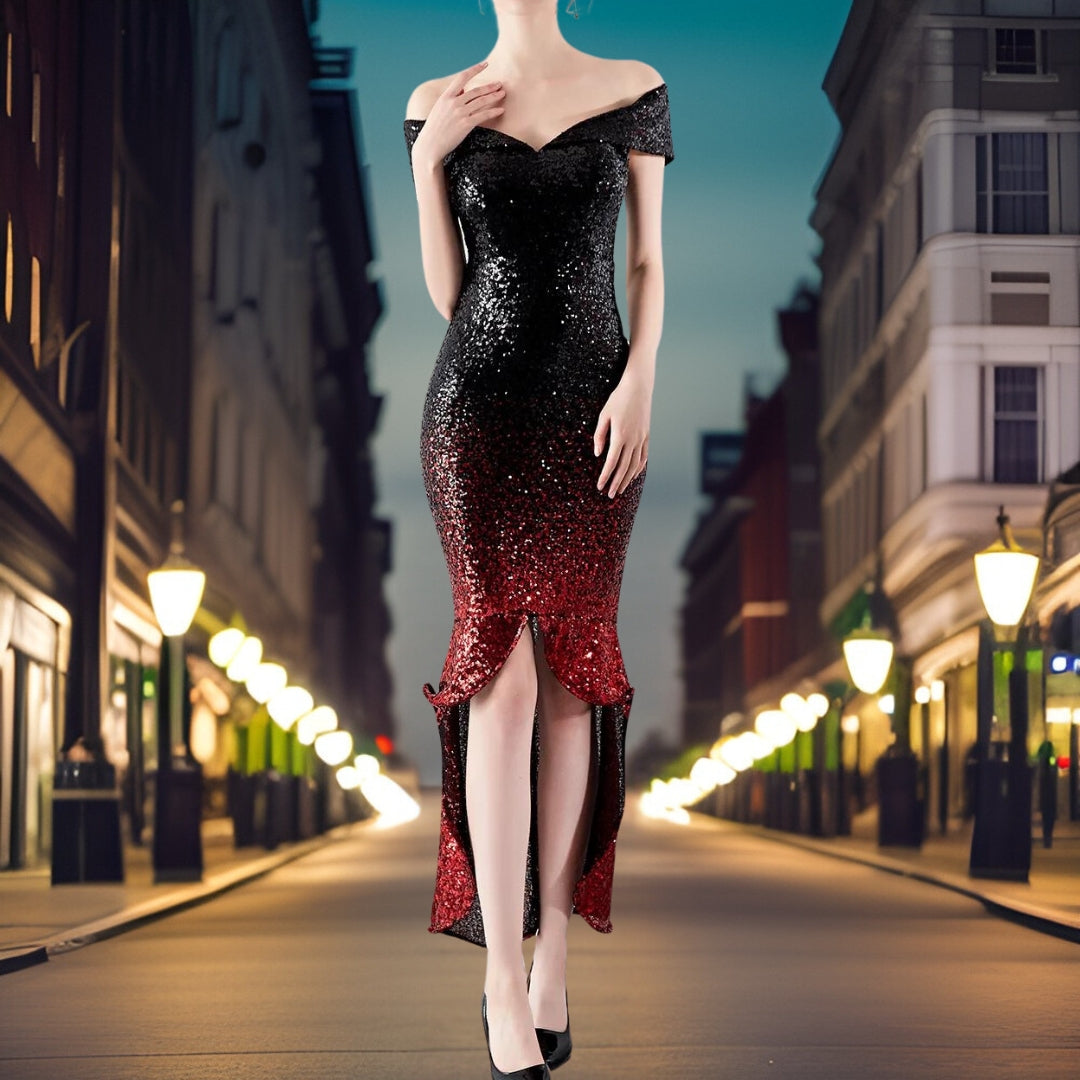 Faith - Fashionable Sequin Evening Dress