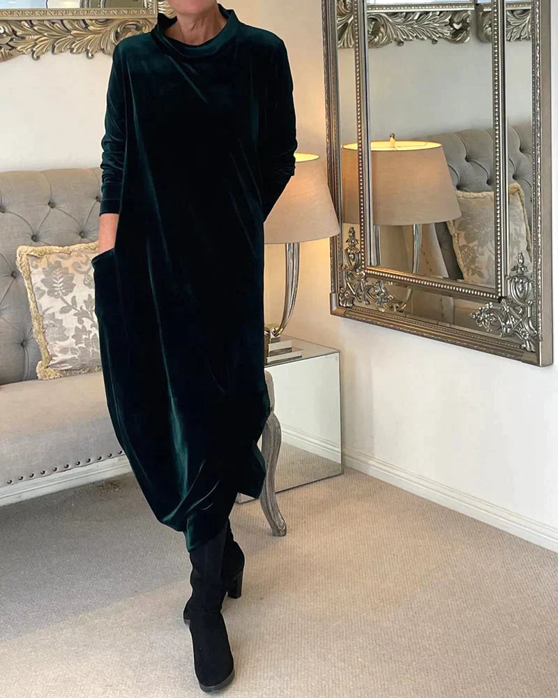 JAZZ – Abendkleid aus Samt mit Taschen