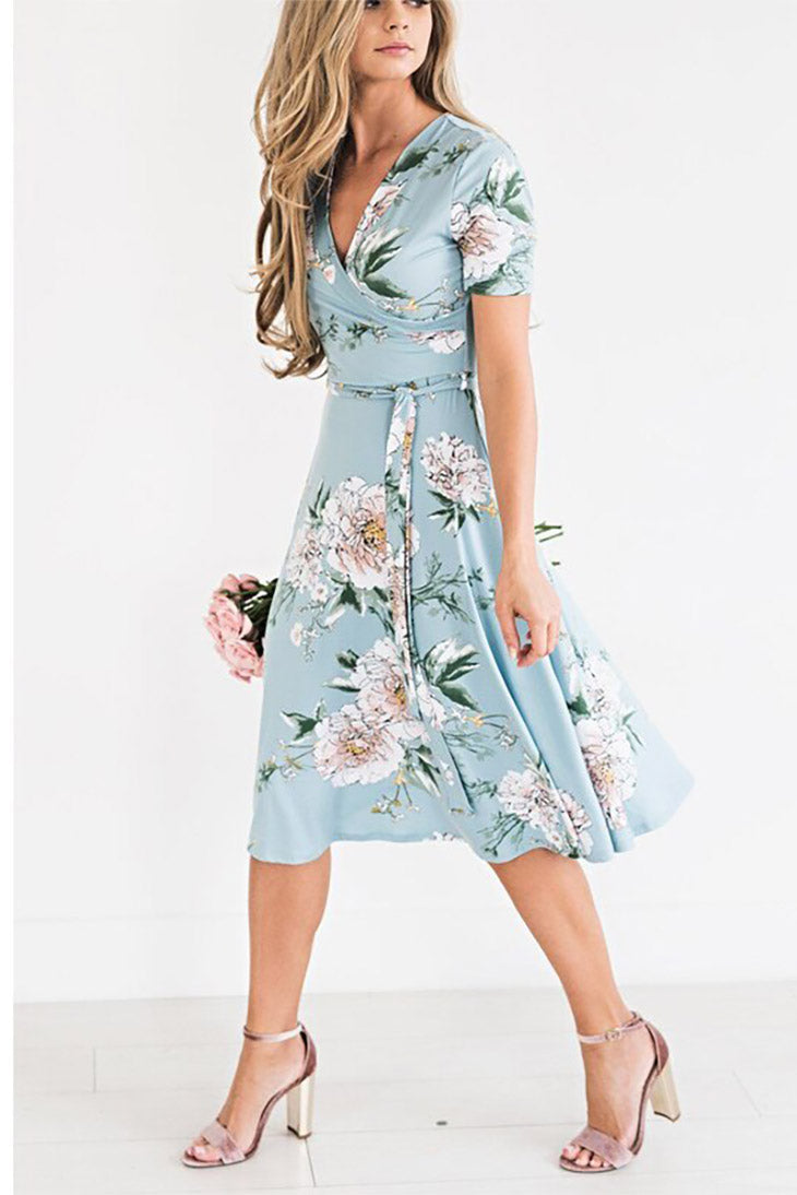 Himmelblaues Bohemian-Kleid – Lorette