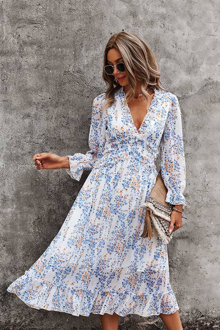 Bohemian-Chic-Herbstkleid – Goldie