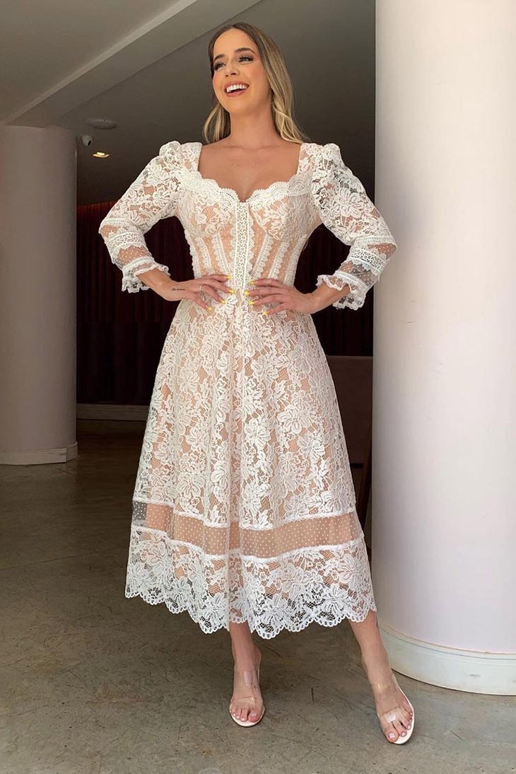 Böhmisches Spitzenhochzeitskleid mit Rückenfrei – Pauline