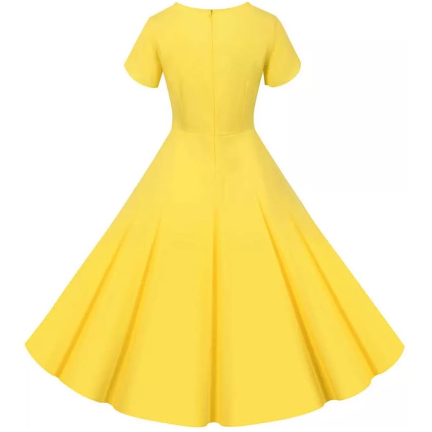 Robe vintage Boutons Asymétriques