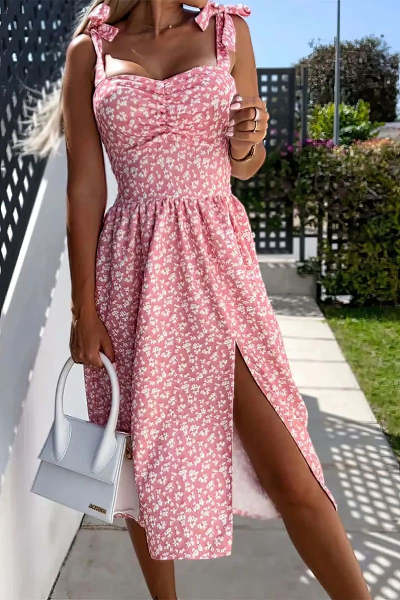 Böhmisches schickes rosa Kleid – Irma