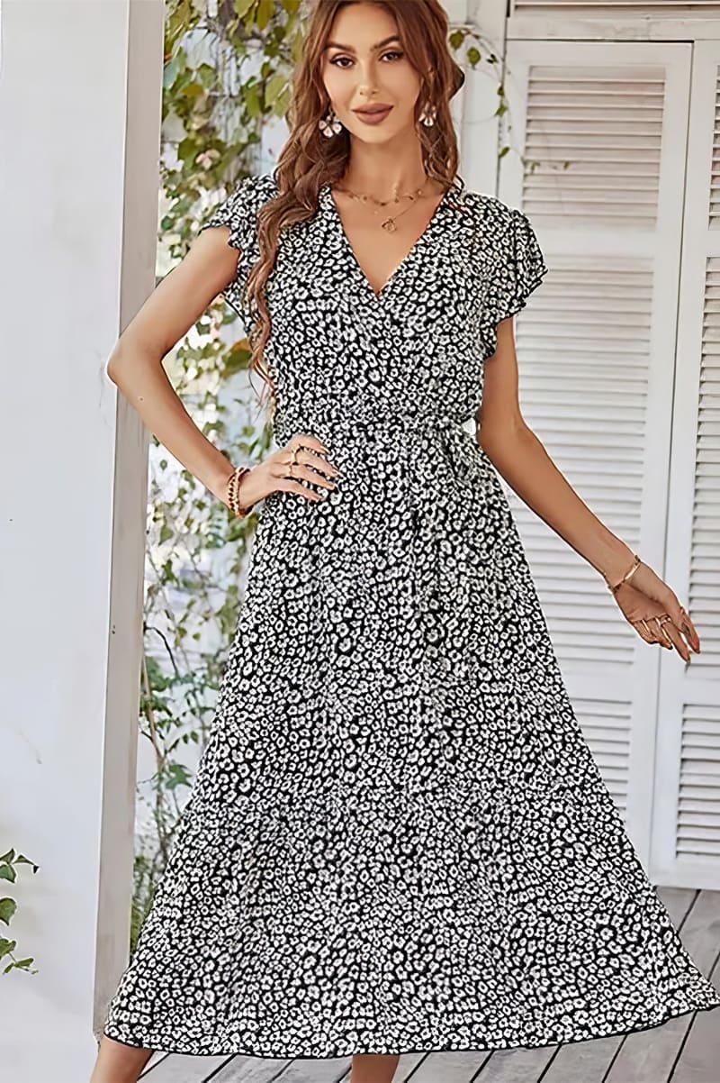 Robe Bohème Chic Rose Poudre - Claire