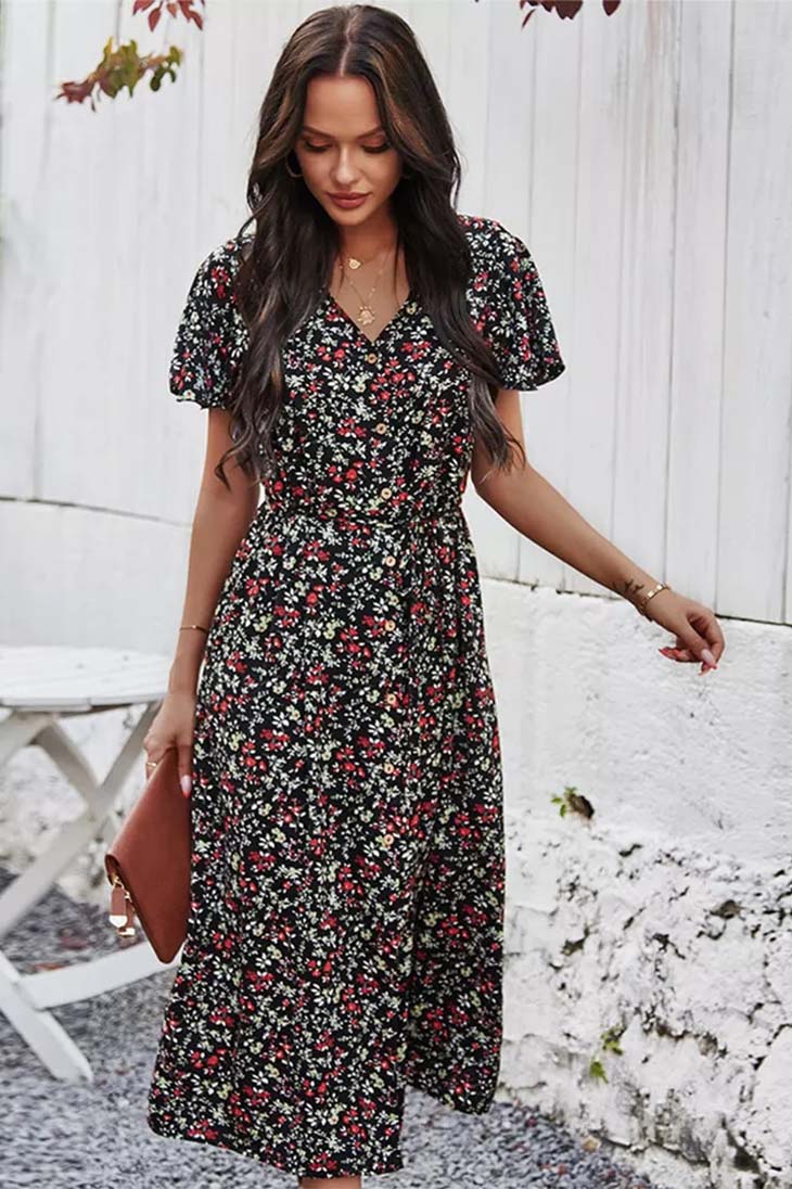 Bohemian-Chic-Abendkleid – Léontine
