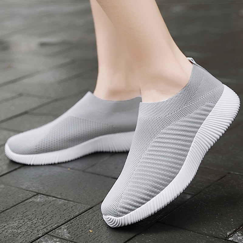Chaussures plates respirantes et élastiques pour femmes - Sprays