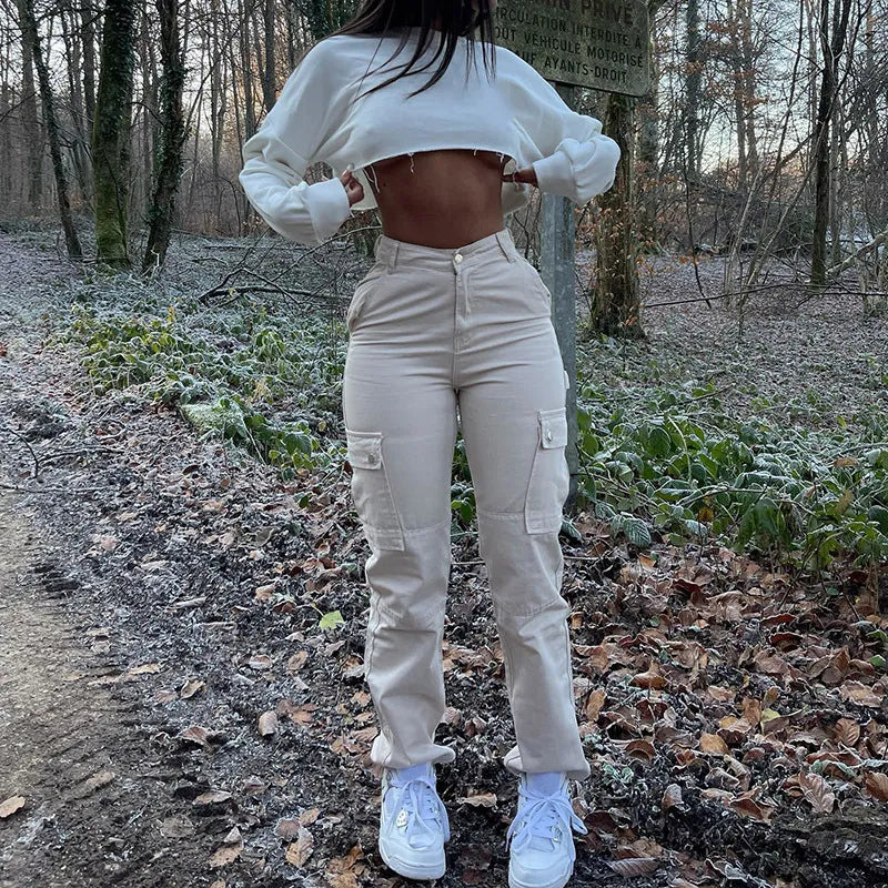 Vintage-Cargohose für Damen Dally