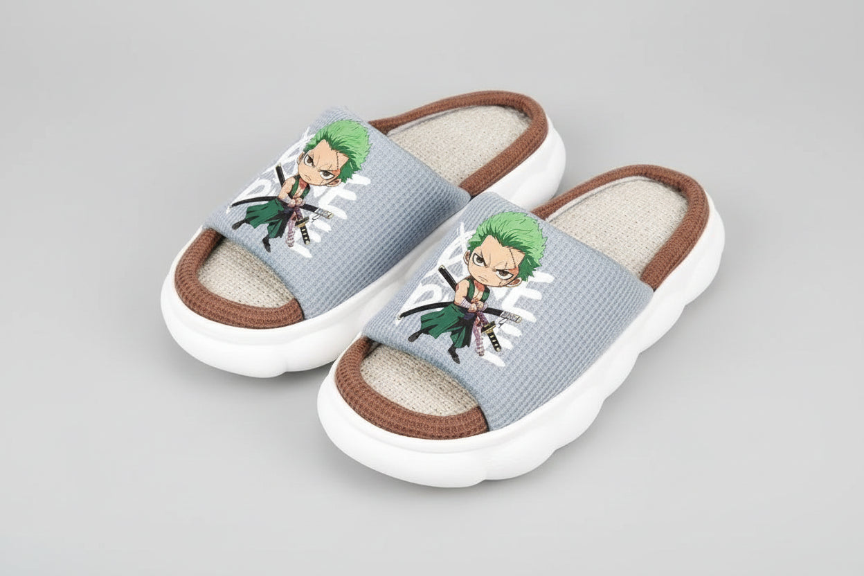 Chaussure manga one piece - Chaussons lumineux Luffy en lin pour garçons