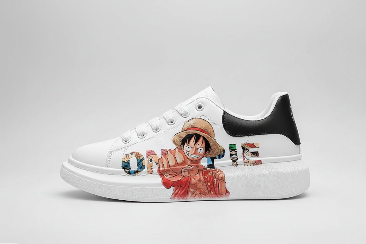 Chaussure manga one piece - Sneakers blanches inspirées de l'anime