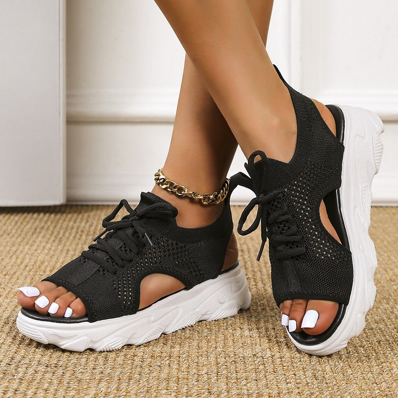 Sandales d'Été en Maille pour Femme - Gladiateur