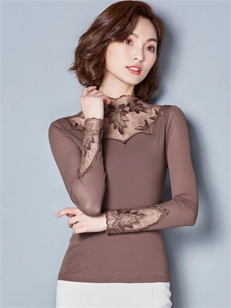 Katoo Women's Long Sleeve Lace Blouses