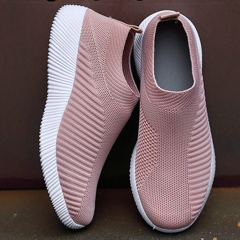 Atmungsaktive und elastische flache Schuhe für Damen - Sprays