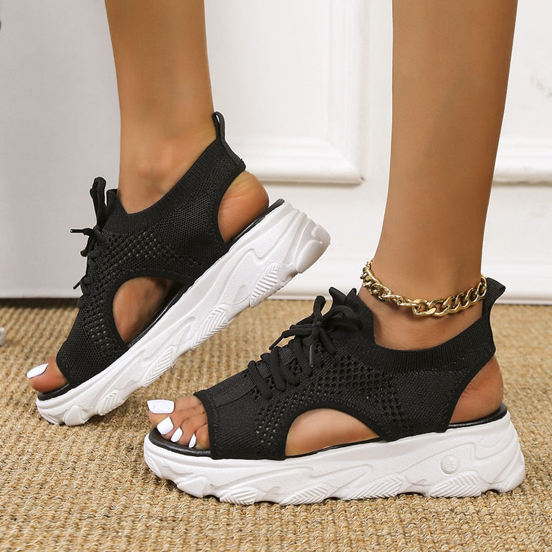 Sandales d'Été en Maille pour Femme - Gladiateur