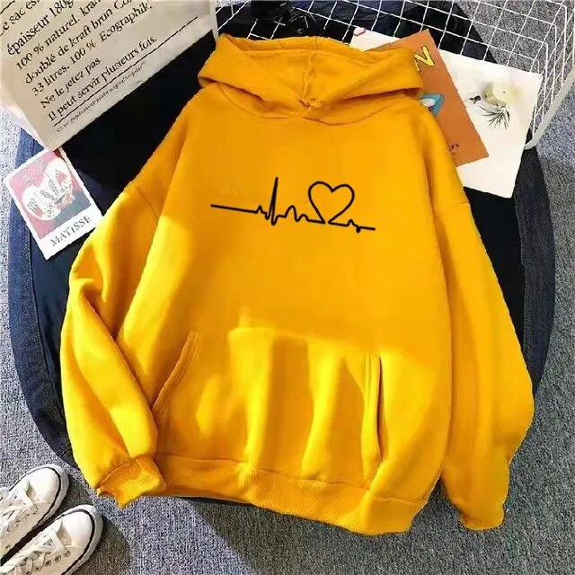 Pull à capuche ample à manches longues pour femmes