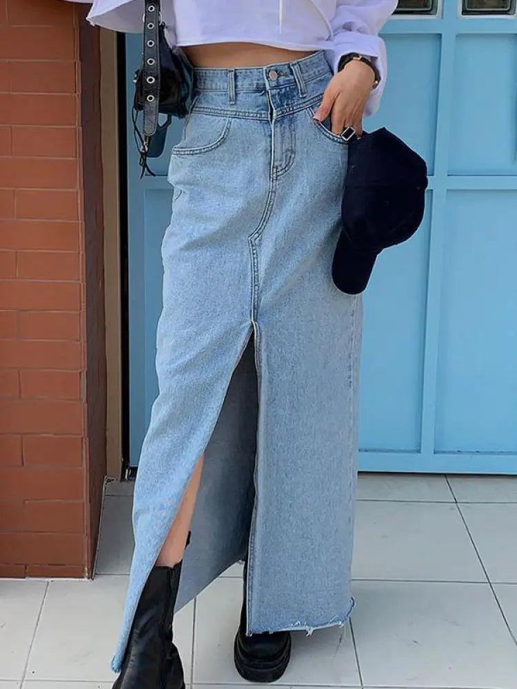 Teko Vintage-Sommer-Jeansrock für Damen