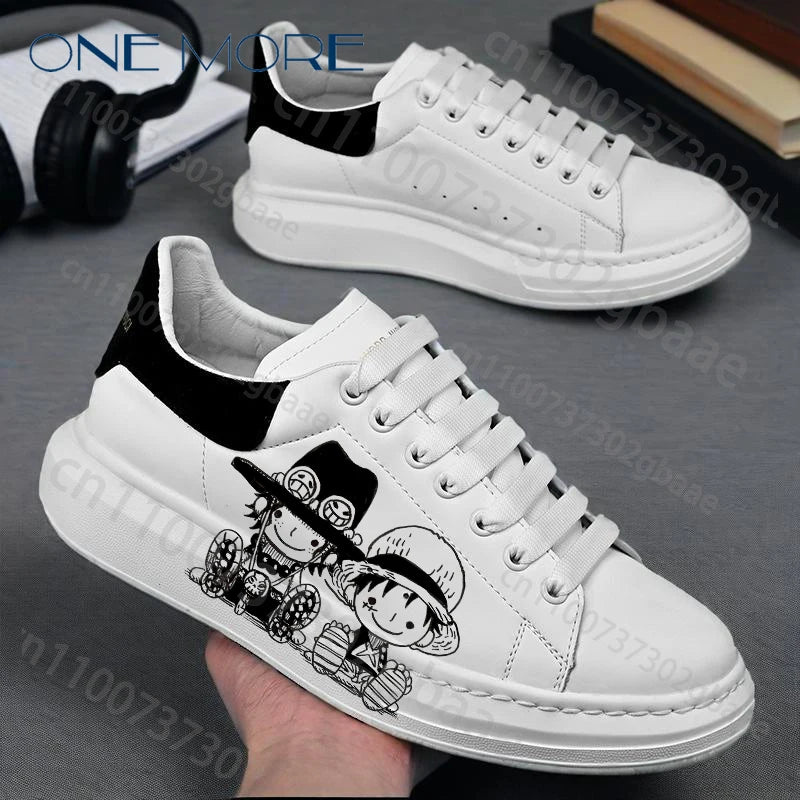Chaussure manga one piece - Sneakers blanches inspirées de l'anime