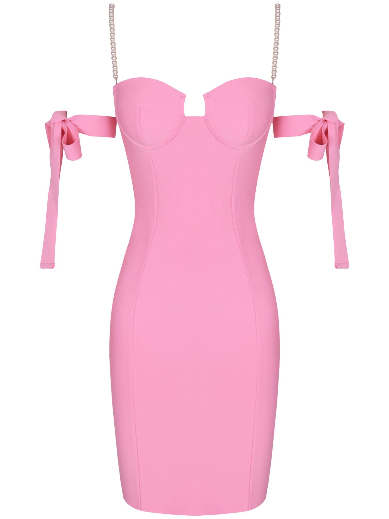 Xenia - Robe de soirée à bandes moulante