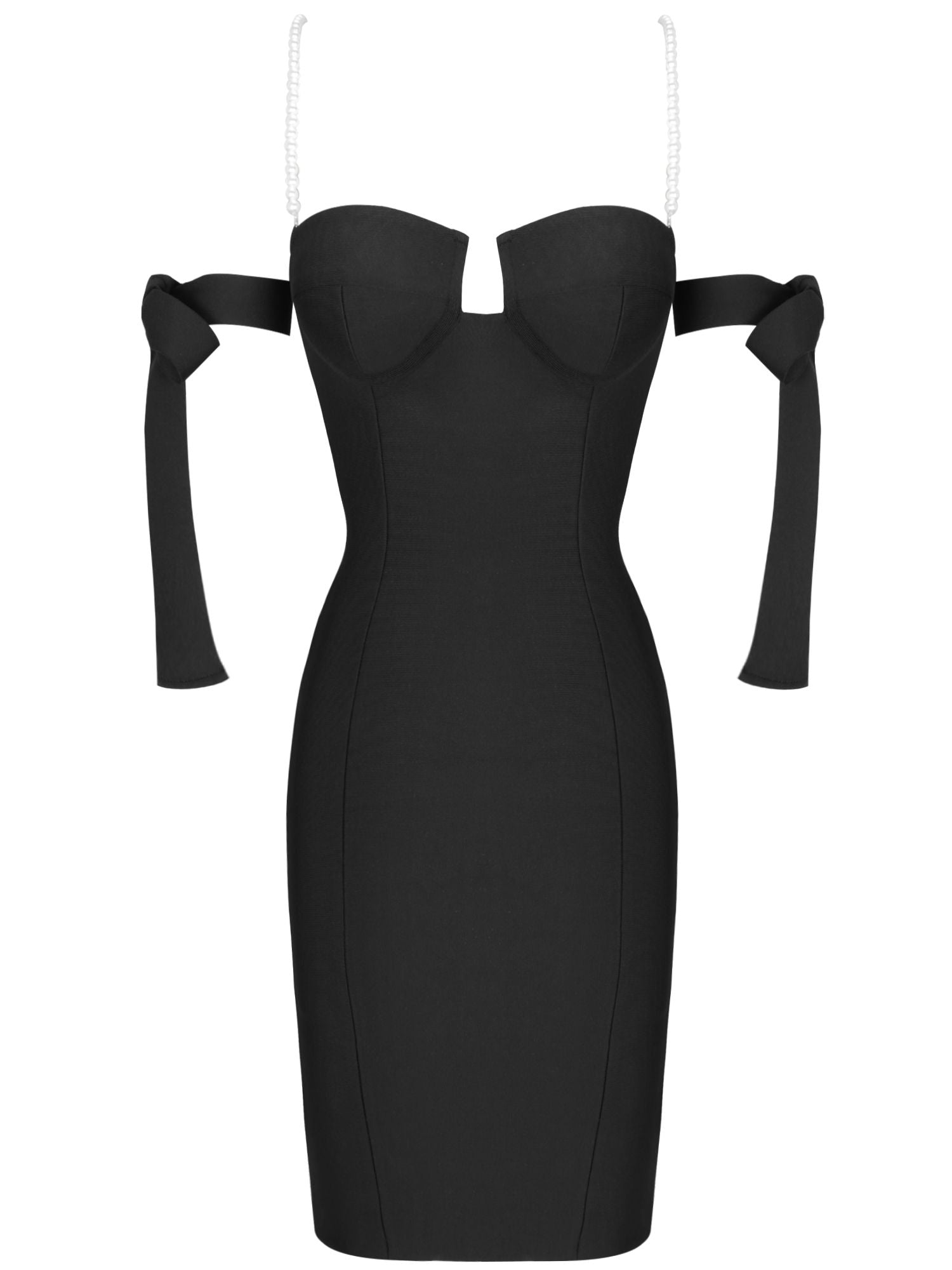 Xenia - Robe de soirée à bandes moulante