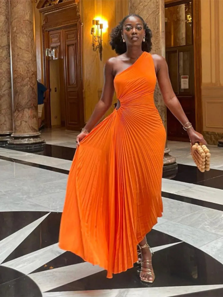 Orana – Gerafftes, pelziges Abendkleid für Damen