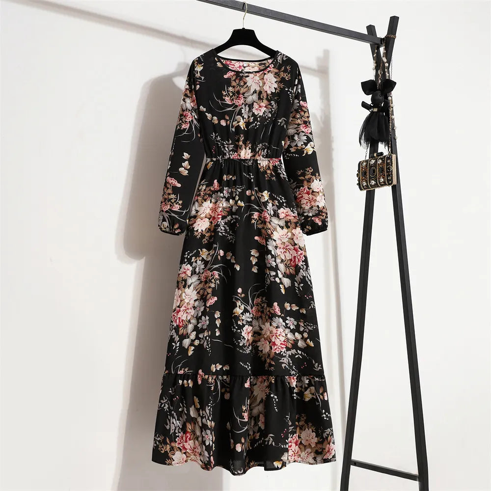 Robe bohème à imprimé floral pour femmes