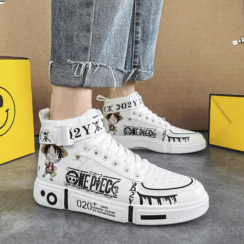 Chaussure manga one piece - Baskets hautes respirantes pour fans d'Anime