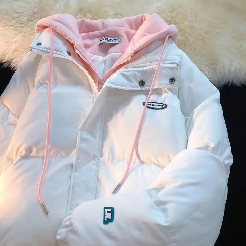Doudoune à capuche en coton japonais pour femme