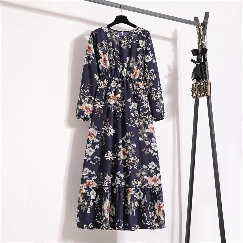 Robe bohème à imprimé floral pour femmes