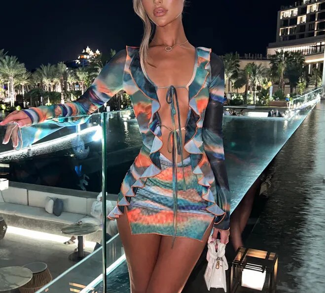 Valentinia – Langärmliges Abend-Minikleid für Damen