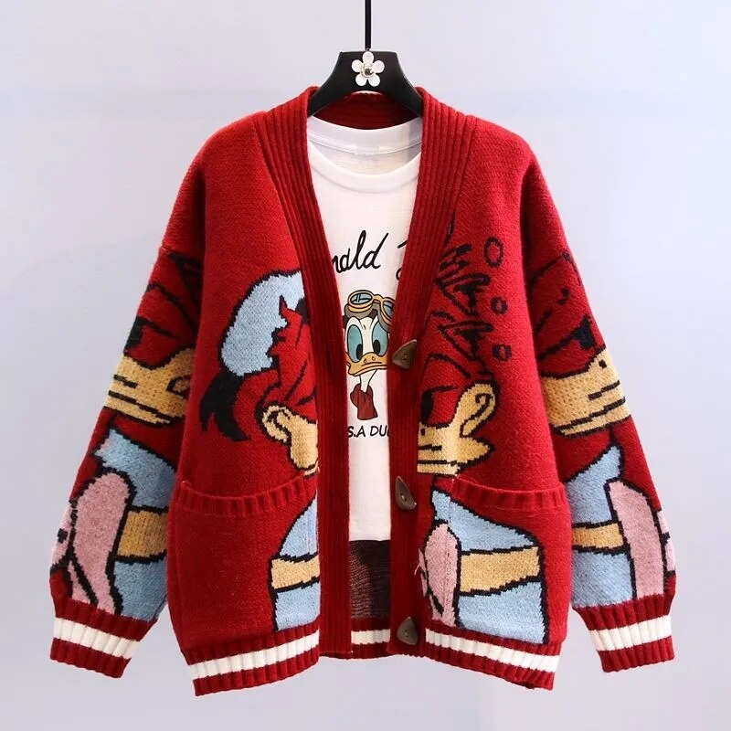 Donald-Cartoon-Jacke für Damen