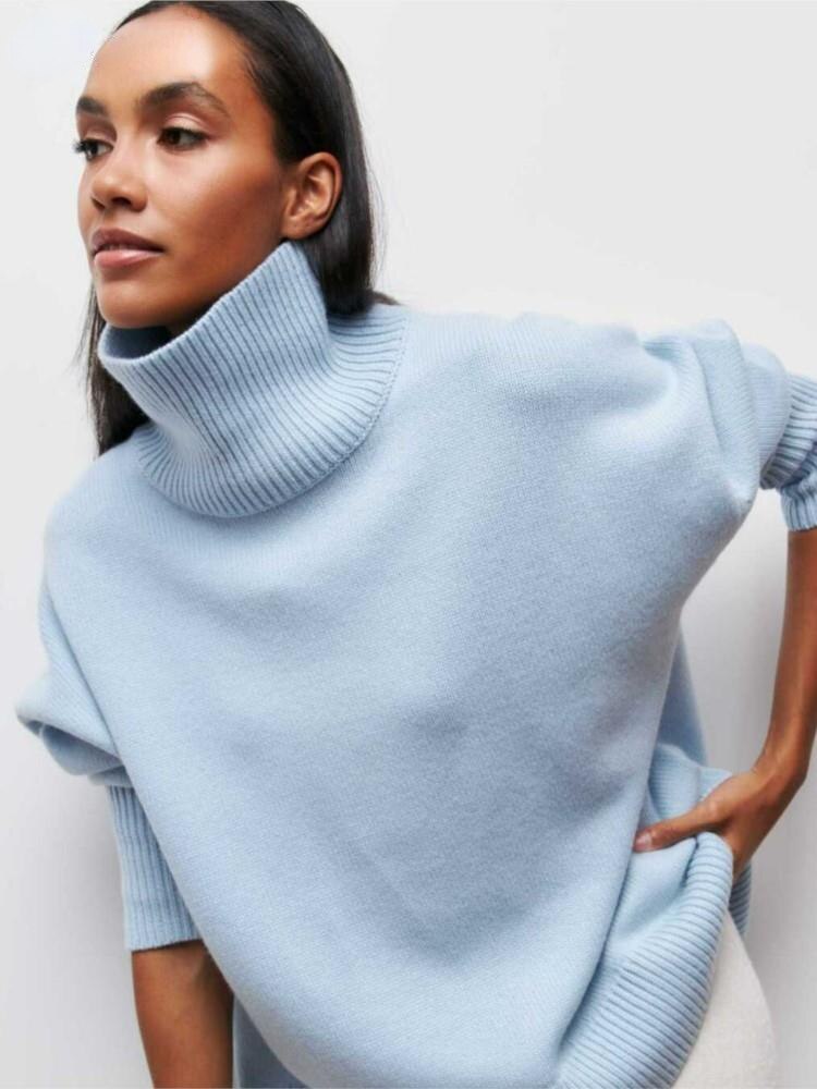 Pull à col roulé à manches longues pour femmes Divo