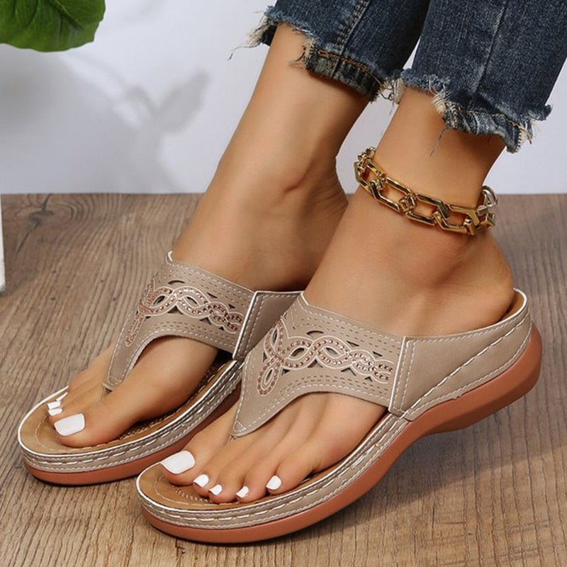 Sandales De plage à talons compensés pour femmes - Zaro