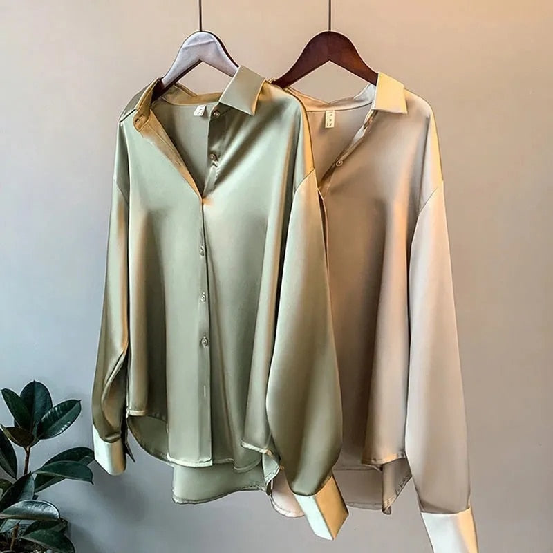Blouse Femme - Coupe Droite, Manches retroussables - Kring