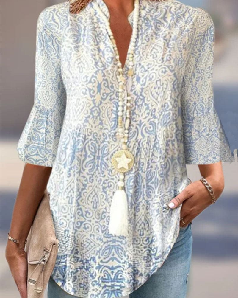 Blouse Femme - Imprimé Floral - Manches 3/4