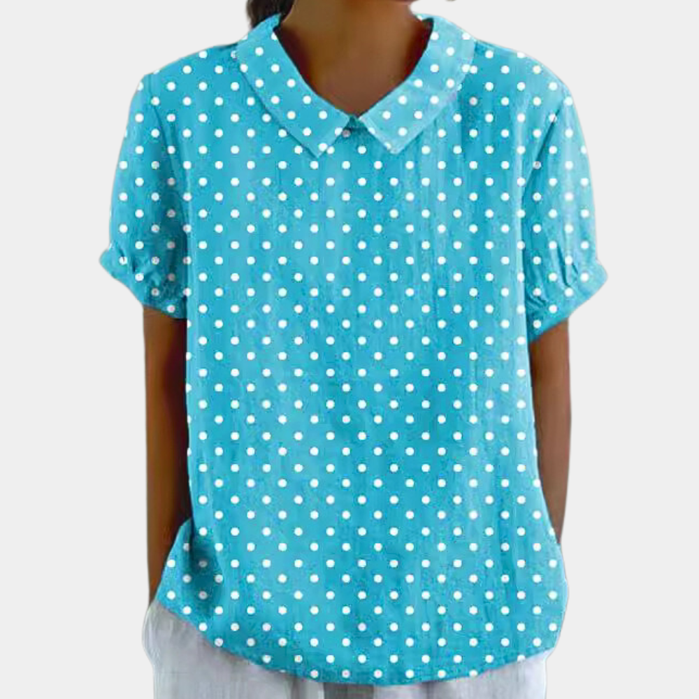 Blouse Bruna Femme - Manches Courtes | Imprimé Fleuri Pastoral
